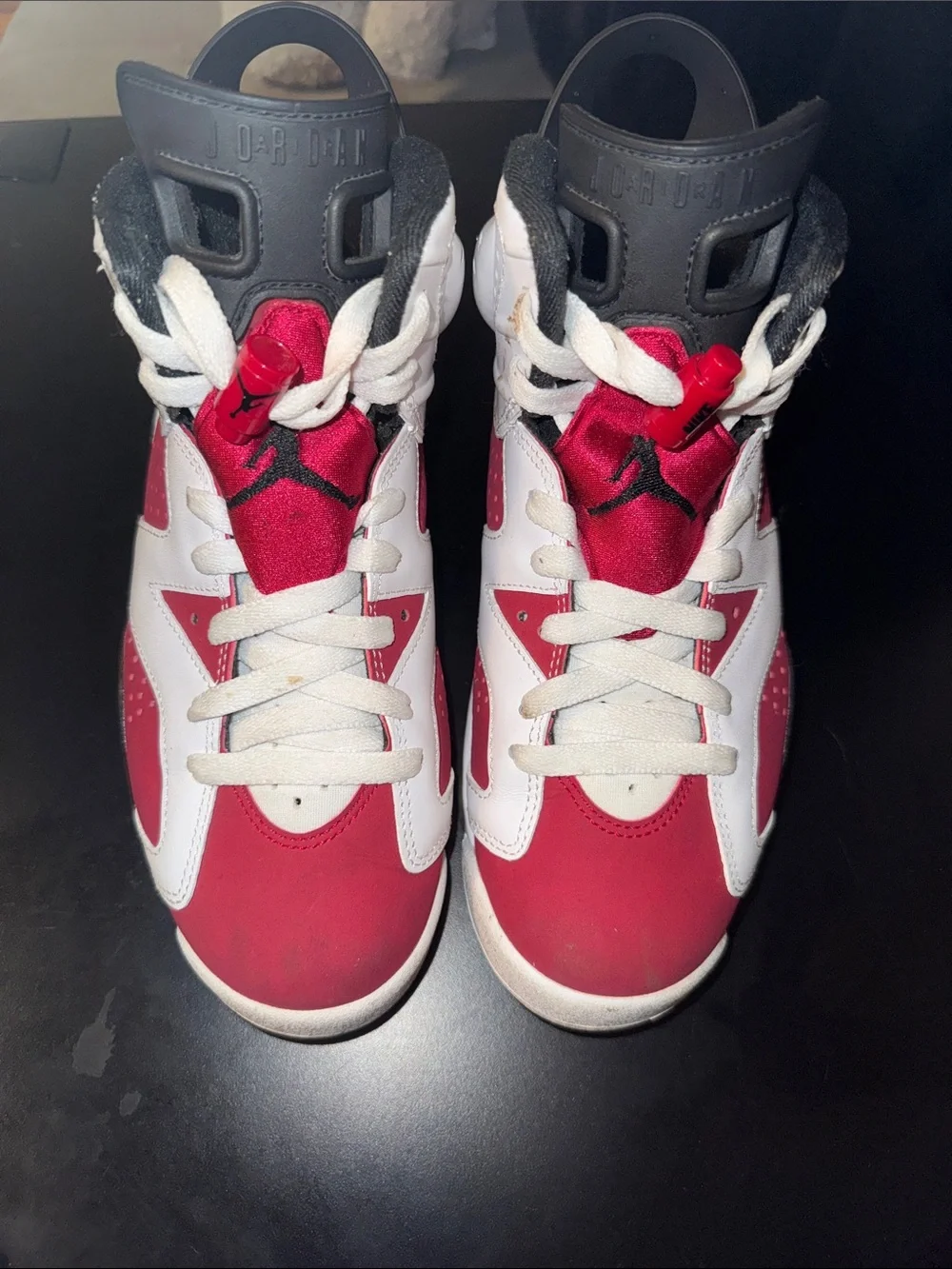 Jordan 6 Retro Carmine - Red White and Black High-Top Sneakers